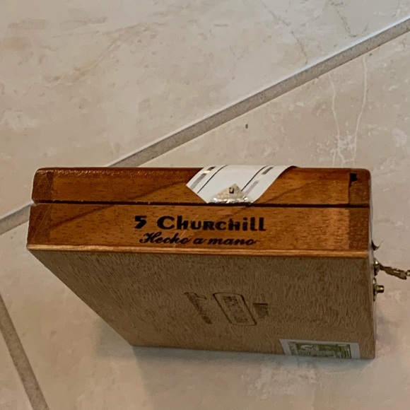 Vintage Cohiba Habanos 5 Robustos EMPTY Wooden Cigar Box Glass Top Brass Lock - Picture 5 of 12